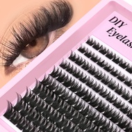 GROINNEYA Lash Clusters Fluffy Soft 200 Pcs Cluster Eyelash Extensions Eyelash Clusters  DIY at Home