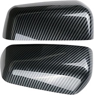 1Pair Exterior Rear View Mirror Cover Housing left & Right Side Door Wing Mirror Cap Trim Carbon Fib