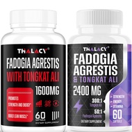 Thalacy Fadogia Agrestis 1400mg & Tongkat Ali 1000mg Blend, Upgraded Fadogia Agrestis Tongkat Ali Su