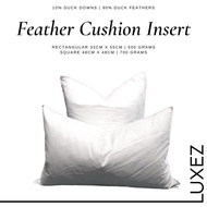 Luxez Feather Cushion Insert For Deco Accent Cushion Inner Duck Feather