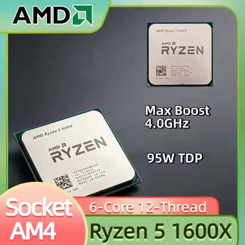AMD Ryzen 5 1600X 3.6GHz 4.0GHz 6 Core 12 Thread CPU 95W L3 16M Socket AM4 R5 1600X Desktop Gaming P
