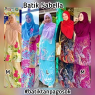 Baju kurung Batik tanpa gosok sabella (READY STOCK) Baju kurung tak payah gosok★X1120