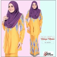 KEBAYA MODEN LABUH SANTANA  SILK SALEENA CORAK SONGKET NURSING BF FRIENDLY BAJU RAYA 2020