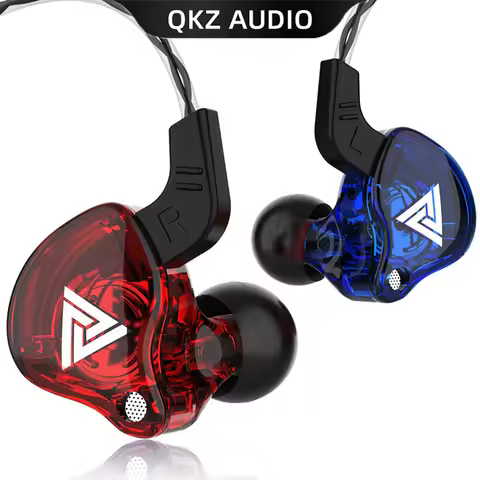 QKZ AK6 In Ear Wired Earphones With Microphone Hifi Heavy Bass Stereo Sound For Sports Running Gym M