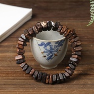 Wooden Dalagan Agarwood Bracelet, Natural Irregular Scented Wood Bangle for Daily Wear & Calming Med