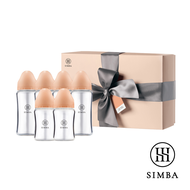 Simba小獅王辛巴 蘊蜜質金玻璃寬口奶瓶禮盒(柔和桃)