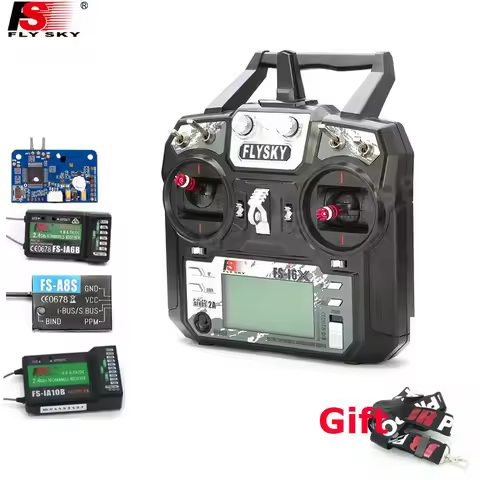 Original Flysky FS-i6X 10CH 2.4GHz AFHDS 2A RC Transmitter With FS-iA6B FS-iA10B FS-X6B FS-A8S Recei