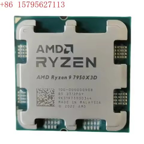 CPU Ryzen AMD R9 7950X 3D 7800X 16 cores 32 threads, processor