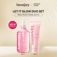 [Bundle 2 in 1] lavojoy Let It Glow Series Body Wash 300ml | Body Serum 180ml ALL IN 1 | Brightens |