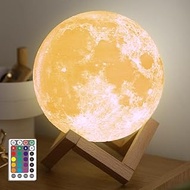mono living Moon Lamp Night Light for Kids | 7.1 Inch | 16 Color 3D Led Bedroom Décor Celestial Part