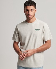 Superdry Code Athletic Club Embroidered T-Shirt - Oatmeal Marl