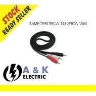 1.5METER  1RCA TO 2RCA 1.5M / 3METER