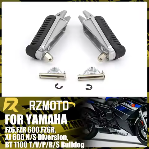 Front Foot Rests Pedal Bracket Assembly For YAMAHA FZR600 XJ600 YZF600 TDM900 XJ900S Motorcycle Fold