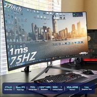 IPS 27 165Hz And 24 Inch Pc Gaming White Computer Frameless Curved Monitor