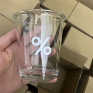 LIBRA ARABICA Percent Sign Shinjuku Glass Cup Borosilicate Heat-resistant 0-100℃ Minimalist Printed 