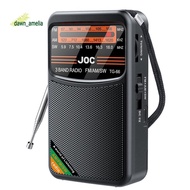 Pocket Radio Portable Mini Full Band Radio AM/FM/SW Radio with Rechargeable Battery Support Earphone