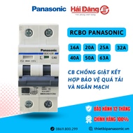 Cb Panasonic RCBO 16A, 20A, 25A, 32A, 40A, 50A, 63A - Aptomat Anti-Shock And Overload Protection, Short Circuit