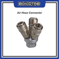 Hos Angin Pemampat Air Hose Compressor Locking Coupler Connector Three Way Penyambung Hose Angin