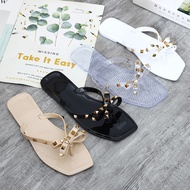 sandal perempuan selipar perempuan selipar wanita Cross-Border Women's Summer Beach Flip-Flops with 