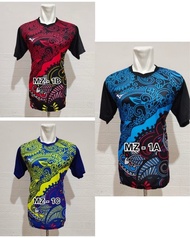 Jersey Baju Kaos Olahraga Voli Ball Mizuno Batik Printing Abstrak