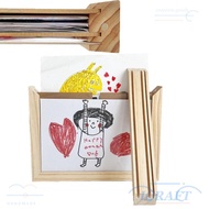 ICRAFT Wooden Kids Art Frame, Memorial Wall Decoration Photo Frame, Creative Changeable Family Portr