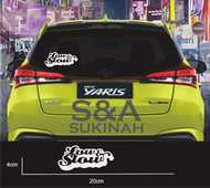 CUTTING STICKER MOBIL TULISAN LOW & SLOW