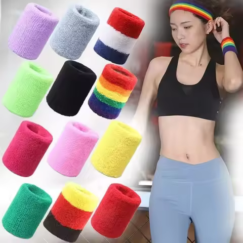 Wrist Support Band Wristband 8x8cm Sport Bracers Sweat Towel Cuff Tennis Wrist Guard Protector Strap
