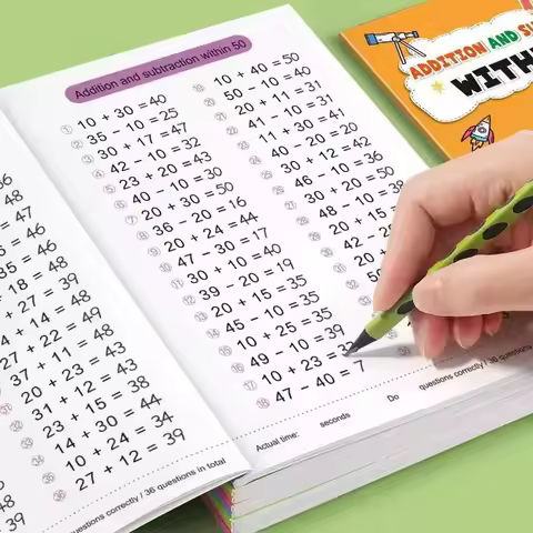 Addition and Subtraction Arithmetic Exercise Book Quick Calculation Math Training Math Arithmetic Bo