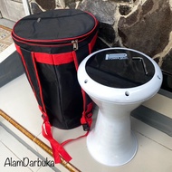 Darbuka White Glowsy Fullset 8inc
