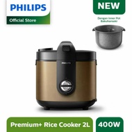Philips HD3138 Rice Cooker 2 L - Gold / Magic Com Rice Cooker PHILIPS HD 3138/34 Bakuhanseki Pan.