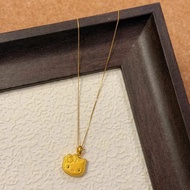 Ready Stock Fast Shipping 2026 New Style Double-Sided Gold hellokitty Necklace Female Niche Imitatio