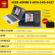 PROMO MURAH LAPTOP DESAIN ACER CORE I5 GEN 11 8GB NVIDIA MX350 - 54Z7