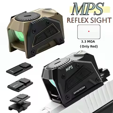 MPS 3.3 MOA Red Dot Sight Mini Optics Reflex Tactical Rifle Scope for Glo*k 17 19 for MOS 20MM Picat
