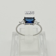 Cincin Perempuan Perak Original 925 (Silver Ring 925) (Cincin batu ) (Cincin Moden) #Warna batu boleh pilih pm