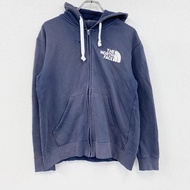 THE NORTH FACE 全拉鍊連帽衫/衛衣，褪色海軍藍，M 碼（古著）