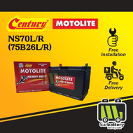 [Installation Provided] Century Motolite Heavy Duty NS70L NS70R 75D26L 75D26R Car Battery Bateri Kereta