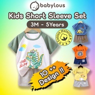 Baju Budak Bayi Kids Short Sleeve Clothes Set Baju Budak Lelaki Murah Baby Boy Baby Girl Cotton Newb
