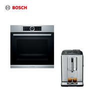 Bosch Bundle HBG633BS1B + TIS30321RW Built In Convection Oven Series 8 60cm width + Free standing Coffee Machine