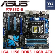 original motherboard ASUS P7P55D-E DDR3 LGA 1156 P55 16GB for I5 I7 CPU USB2.0 USB 3.0 P55 Desktop u
