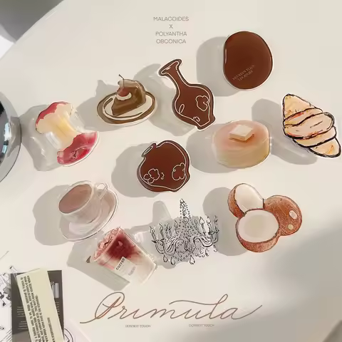 INS 3D Cake Coffee Bread Folding Phone Stand Holder Universal Socket Pocket Suppor Griptok For iPhon