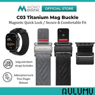 AULUMU C03 Titanium Mag Buckle Woven Watch Strap | Magnetic Quick Lock | 42/44/45/46/49mm