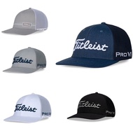 Titleist Titleist Titleistles หมวกสำหรับทั้งหญิงและชายกอล์ฟป้องกันแสงแดดในฤดูร้อนหมวกขอบแบนตาข่ายหมวกกอล์ฟ