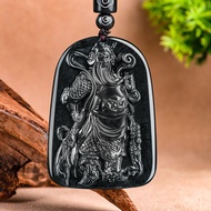 Jade God Kwan Kong Original Jade Certificate Type A Black Jade