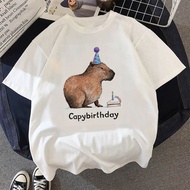 New summer trend T-shirt Capybaras Tshirt Men Japanese Anime StreetT Shirt Male Anime Harajuku Japanese