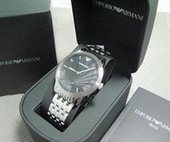 ARMANI WATCH 貝類形水波紋單日期鋼帶腕錶原廠型號：AR1614(可刷卡免運費含稅價