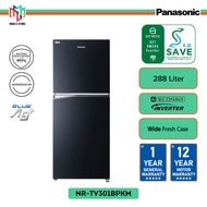 Panasonic NR-TV301 2-Door Fridge Top Freezer Refrigerator 288L Inverter Energy Saving - NRTV301BPKM NR-TV301BPKM