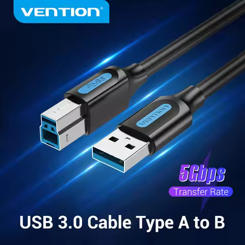 Vention USB Printer Cable USB 3.0 Type A Male to B Male USB Cable for Canon Epson ZJiang Label USB 3