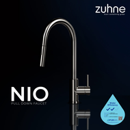 Zuhne Nio Pull Down Kitchen Sink Faucet Mixer Solid Stainless Steel (Basin Tap with Pull Out Sprayer) PUB Certified 2-Tick WELS