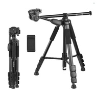 Andoer 157cm/61.8inch Portable Tripod Horizontal Camera Tripod Stand Aluminum Alloy 5kg/11lbs Load C