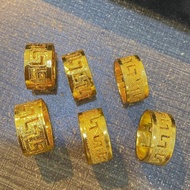 REPLIKA LL 24krt Gold Plated Crum Ring Light Gold 8 grams Premium Gold Replica Women's Ring